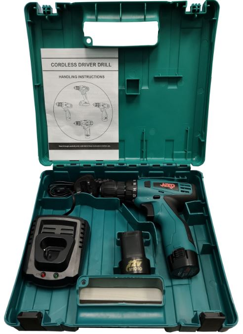 Aiko 12V Cordless Hammer Drill with 3-in-1 Function (Compatible with Makita Batteries) - Model STT60330 - Perfect for DIY Projects, Home Repairs, and Construction Work