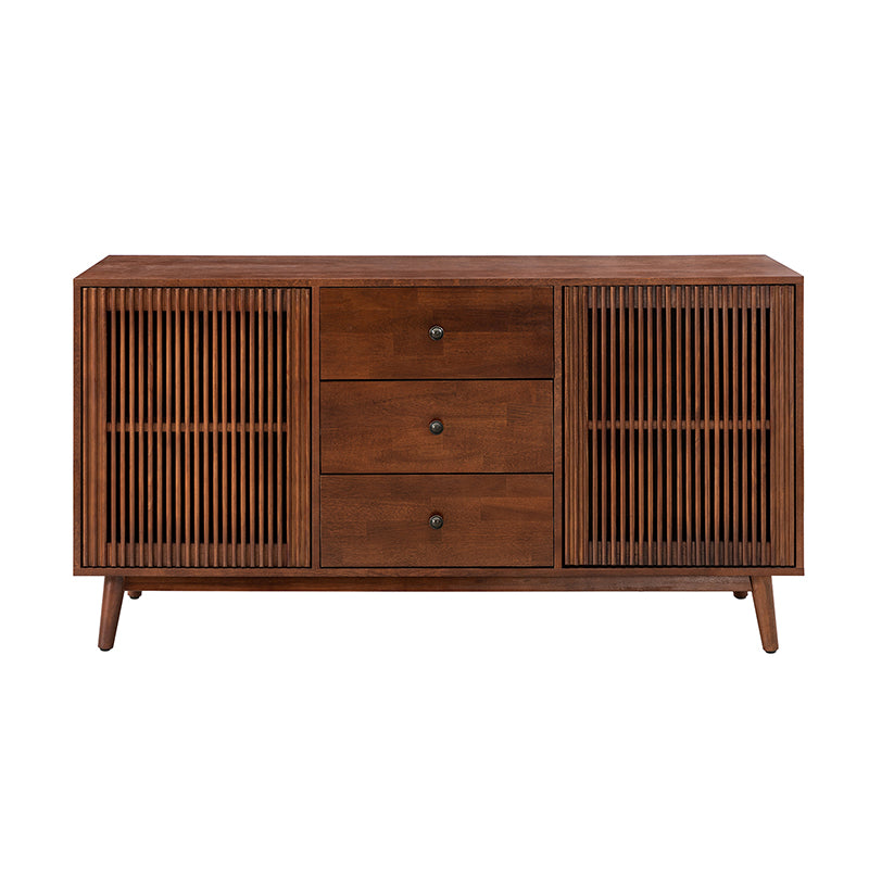 Chris 58-Inch Wide 3-Drawer Sideboard Buffet Cabinet - Modern Storage Console for Dining Room, Living Room & Entryway