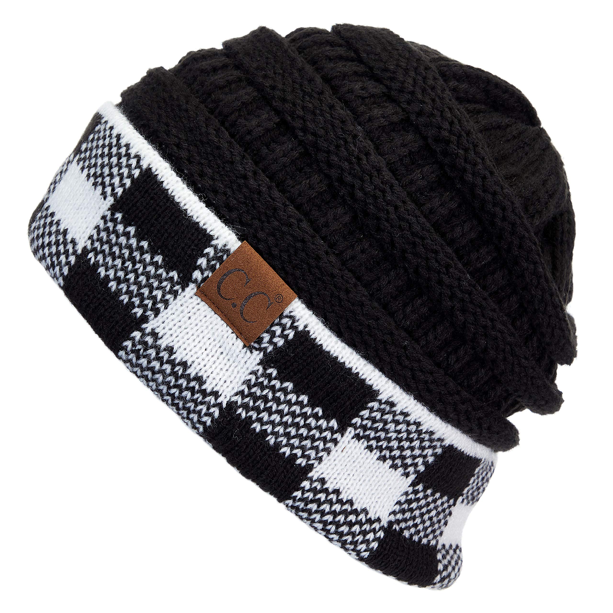 CC Exclusives Solid Color Beanie Tail Hat - Winter Warm Knit Skull Cap for Men & Women - Perfect for Skiing, Snowboarding & Outdoor Activities