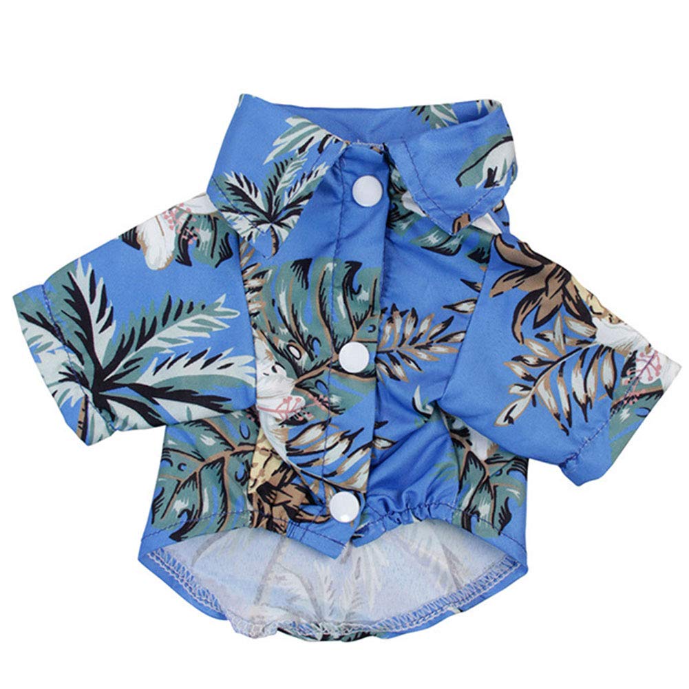 Hawaiian Dog Shirt - Tropical Coconut Tree Pineapple Print Summer Pet Shirt for Small & Medium Dogs - Beach Vacation Outfit for Boy & Girl Puppies - Perfect for Pool Parties, Luaus & Summer Adventures
