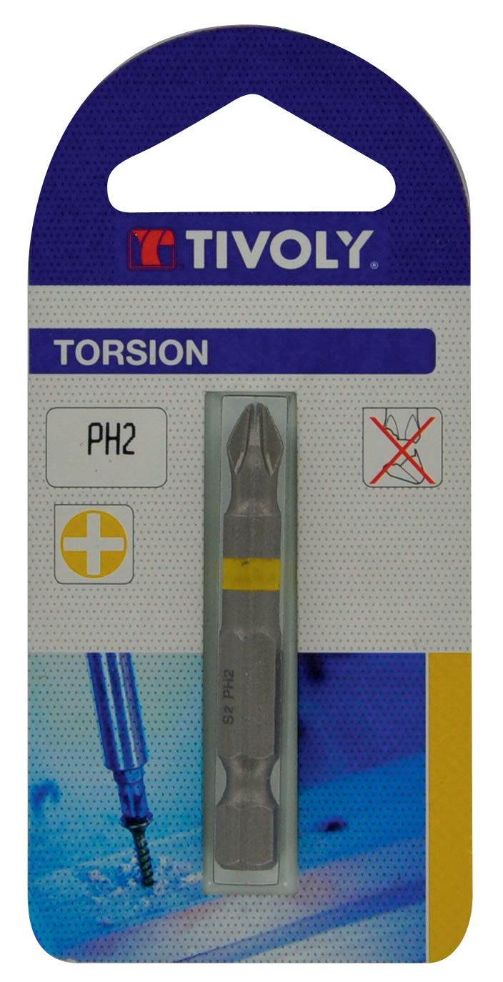 11520820200 Torsion Screw Bits for Philips Ph2 Screws - 50mm Length Screwdriver Bits - Perfect for DIY Projects, Furniture Assembly & Electronics Repair