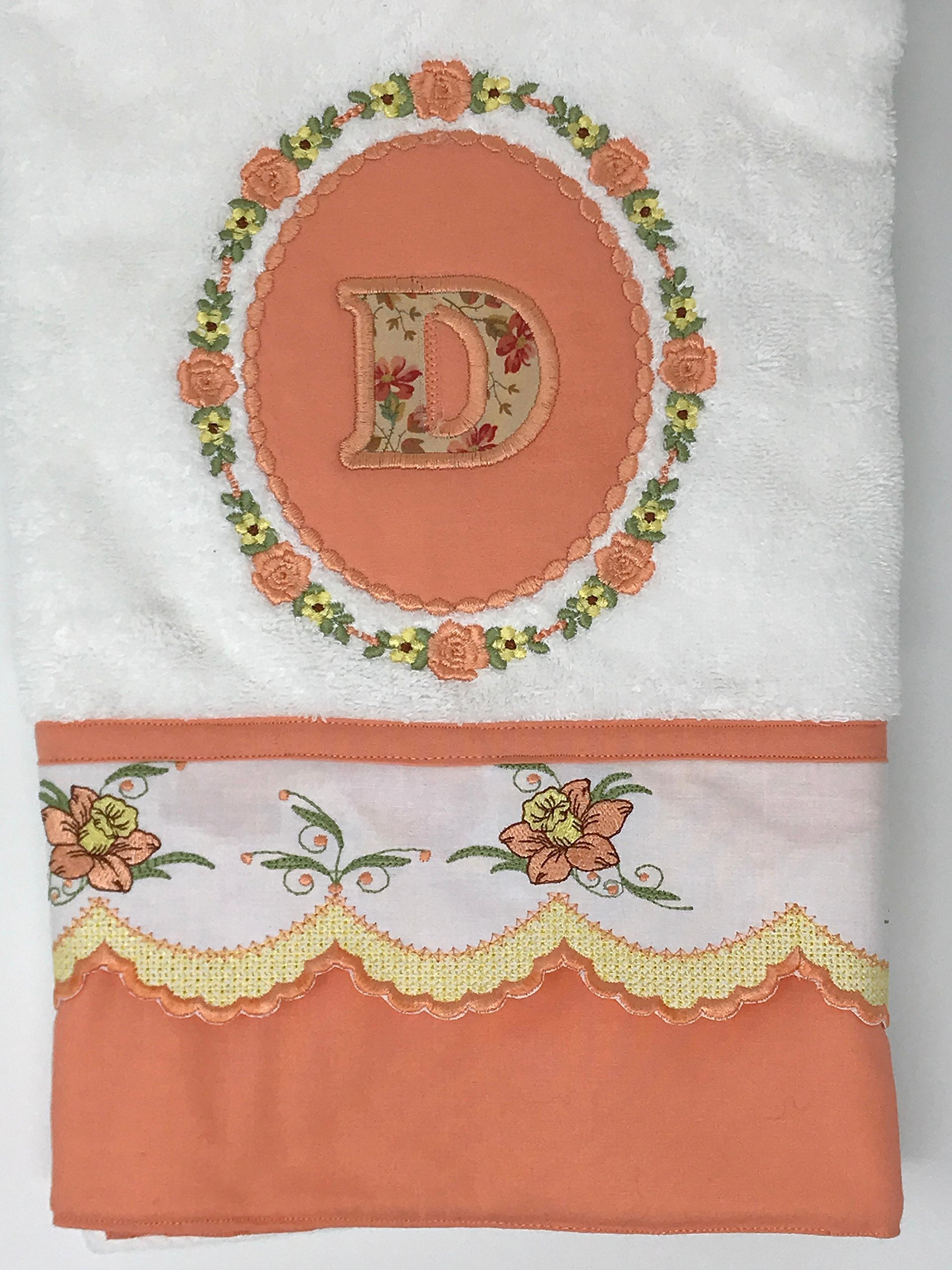 Luxury Monogrammed Bath Towel Set - 3 Piece Soft & Absorbent Cotton Towels for Spa, Bathroom & Beach - Personalized Gift for Her & Him