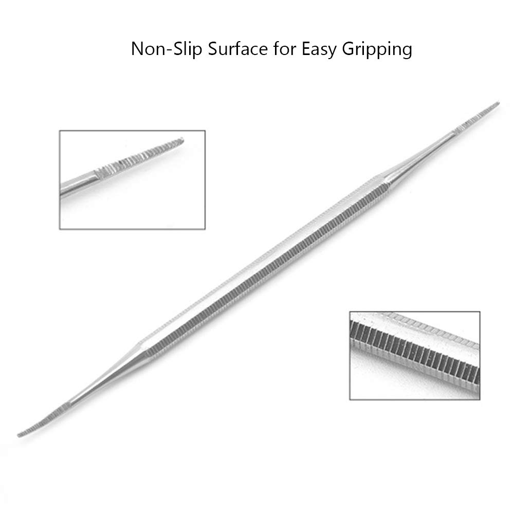 Ubersweet® Double Ended Ingrown Toenail Corrector & Nail File - Professional Manicure Pedicure Tool for Ingrown Toenail Care, Toenail Lifter & Cleaner - Perfect for Home Foot Care & Salon Use