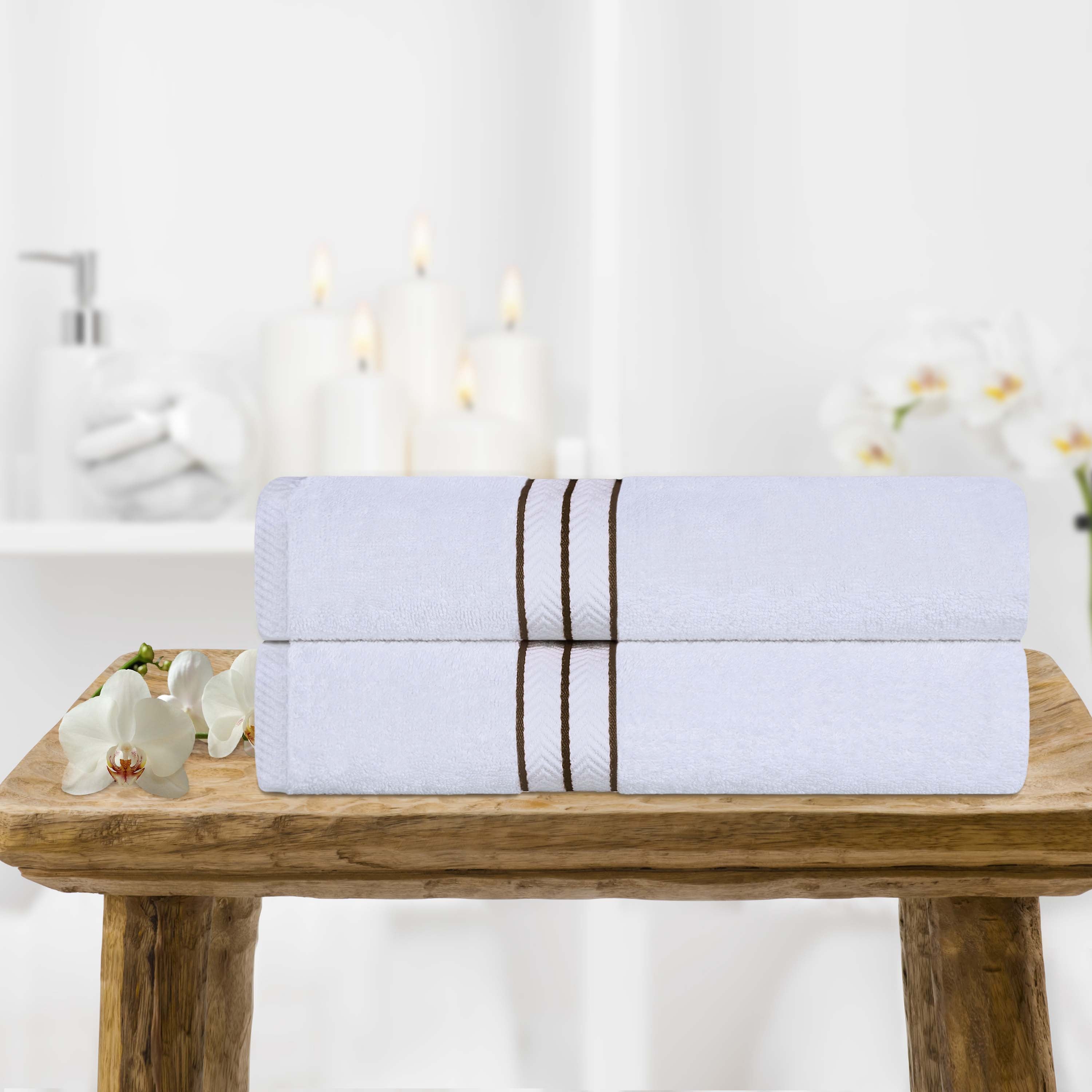 Premium Turkish Cotton Ultra Plush Bath Towels - 2 Piece Set, Highly Absorbent & Quick Dry for Spa, Gym, Beach & Luxury Bathroom Use