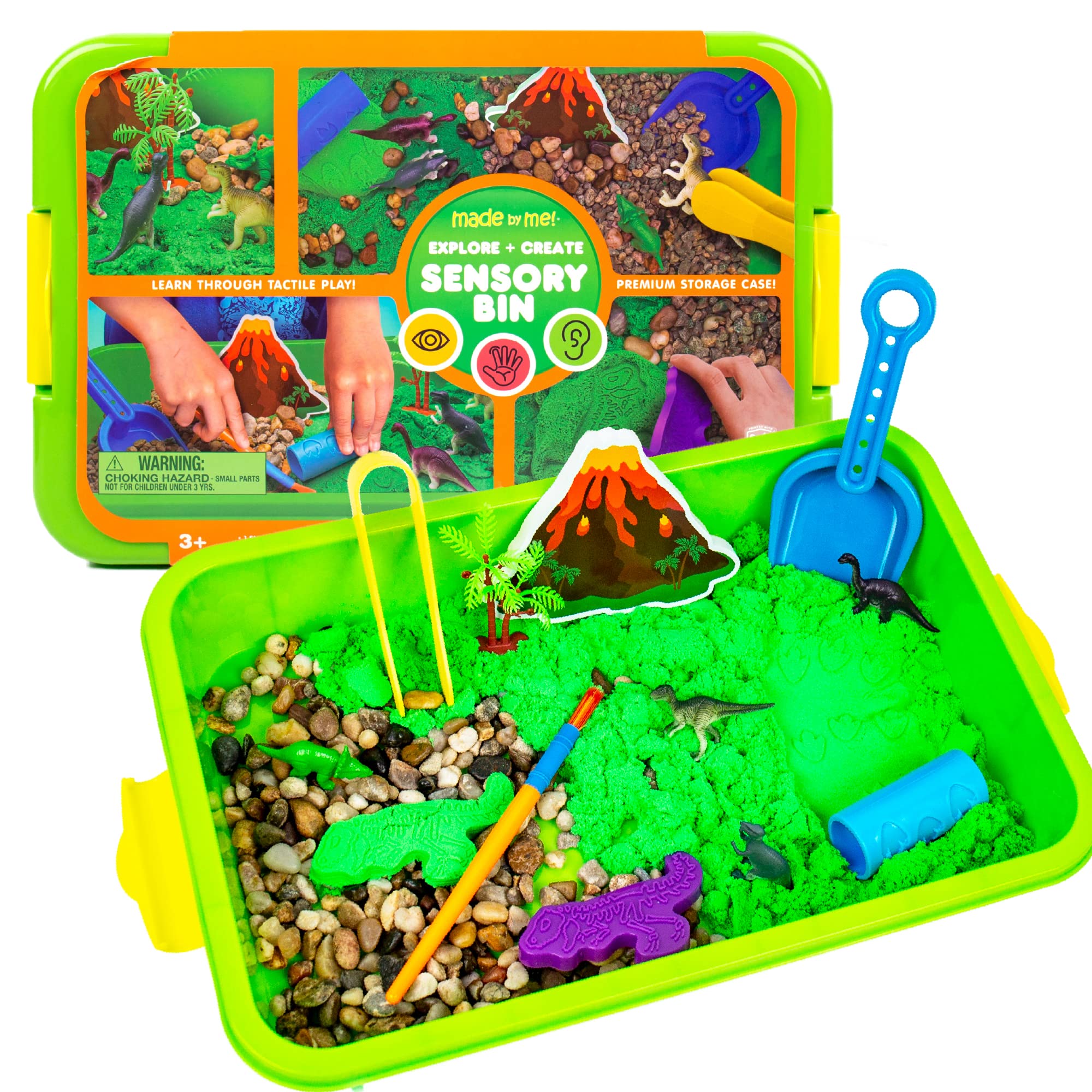 Explore + Create Dino Galaxy Sensory Bin - All-in-One Tactile Sensory Toys for Toddlers 3+ | Fine Motor Skills Development & Learning Through Play | Perfect for Preschool Activities, Autism Therapy & Sensory Play at Home