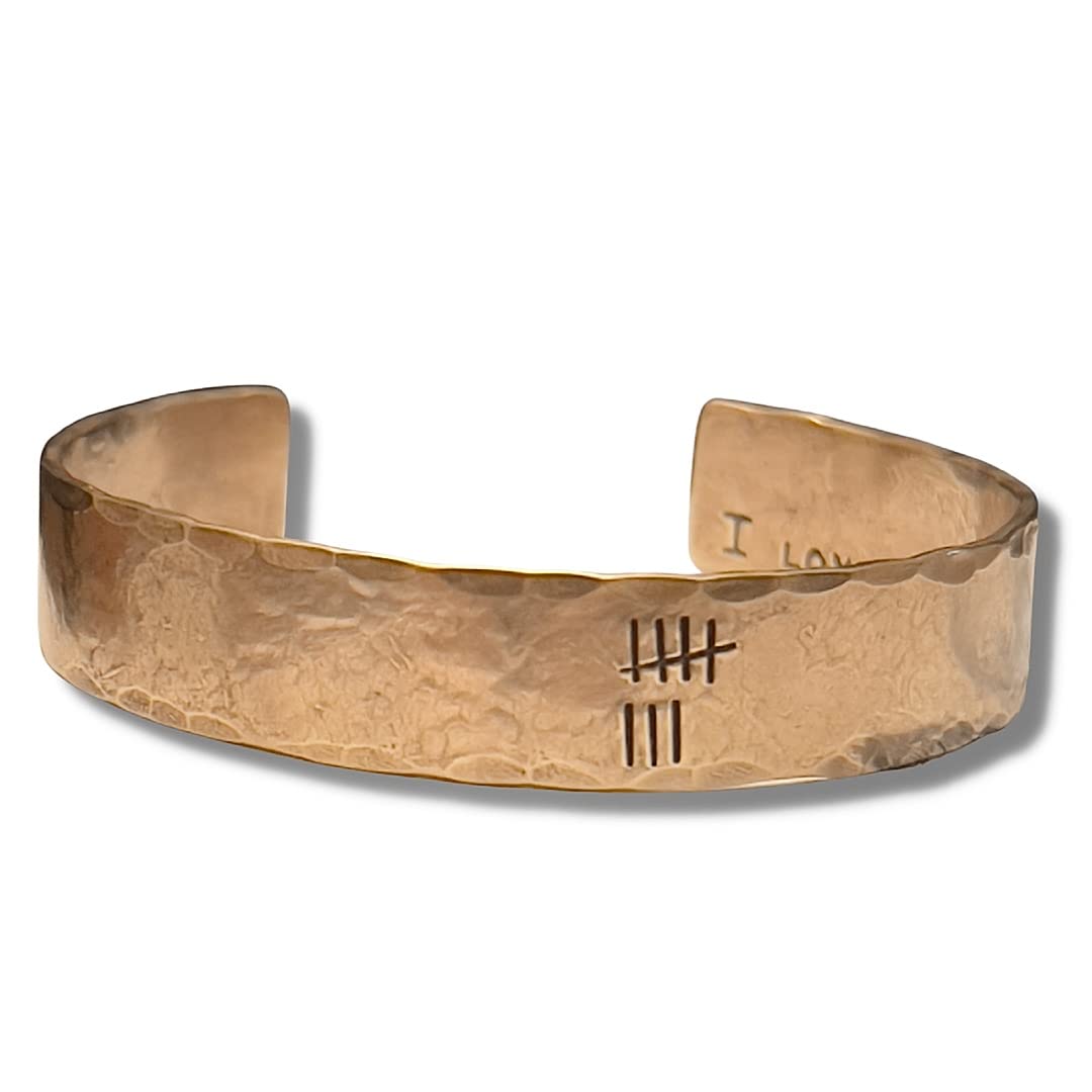 8th Anniversary Bronze Cuff Bracelet - Handmade Personalized Wedding Gift for Him & Her | Traditional 8 Year Anniversary Jewelry for Couples - Perfect for Romantic Occasions & Special Celebrations