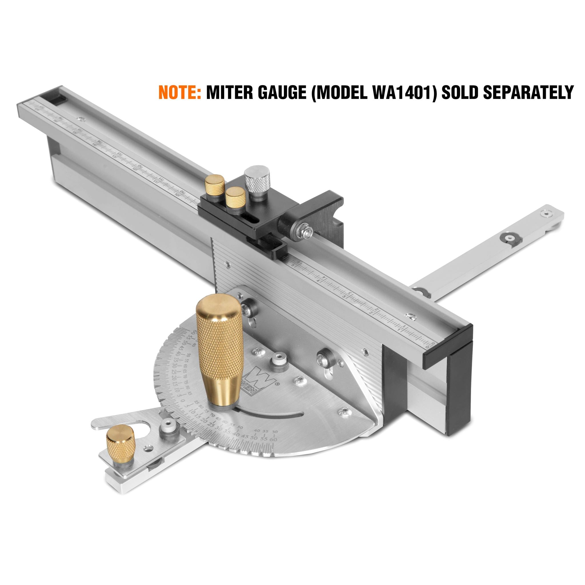 WEN WA1402 18-Inch Premium Aluminum Miter Gauge Fence with Flip-Down for Woodworking & Table Saw - Perfect for Precise Angle Cuts in DIY Projects