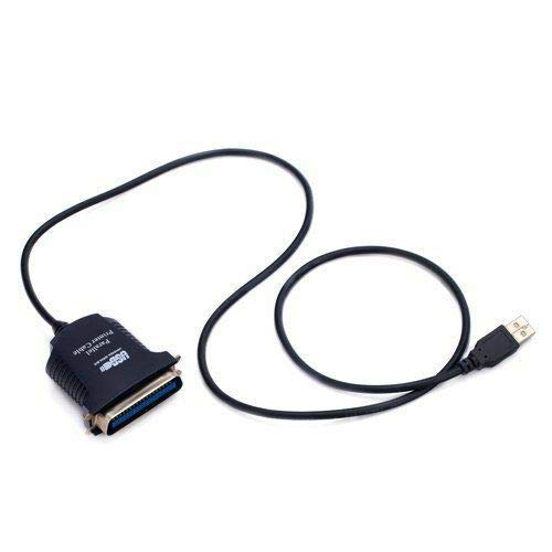 USB 2.0 to Parallel IEEE 1284 Printer Cable - 36-Pin Centronic CN36 Male to Female Adapter Cord for Legacy Printers, Scanners & Dot Matrix Devices - Black (6ft/1.8m) - Perfect for Connecting Old Printers to Modern Computers