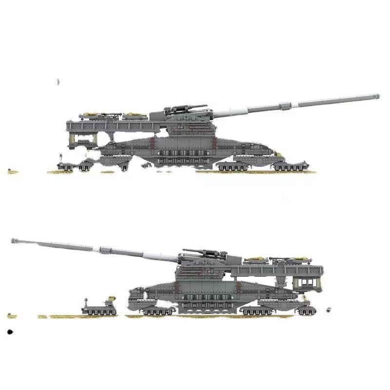KAZI KY10005 German 800mm Railway Gun Dora Model Kit - WW2 Military Collectible & Hobby Building for History Enthusiasts - Perfect for Display, Gifts, and Model Train Scenes