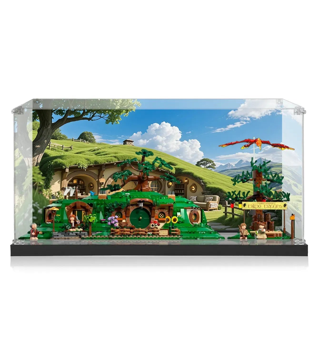 LEGO® Icons The Lord of the Rings: The Shire™ 10354 Display Case - Premium Acrylic Showcase for Collectible LEGO Sets - Perfect for Home Decor, Office Display & Gift Giving