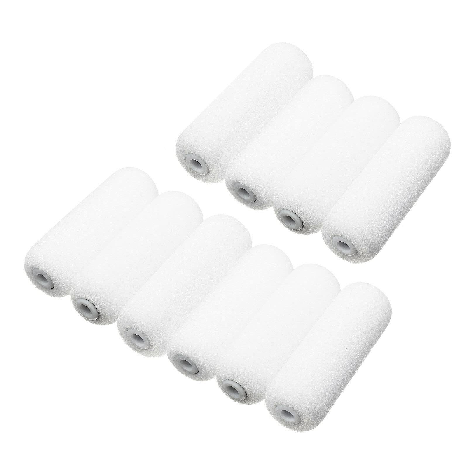 4 Inch High Density Foam Paint Roller Covers - 10 Pack Refill Sleeves for Smooth Painting on Walls, Ceilings, and Furniture - Perfect for DIY Home Projects and Professional Use