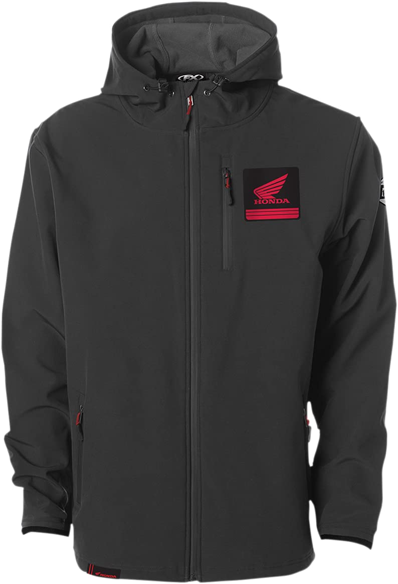 Factory Effex Honda Soft-Shell Jacket for Men & Women - Lightweight, Water-Resistant Motorcycle Riding Jacket - Perfect for Street Biking, Commuting & Outdoor Adventures