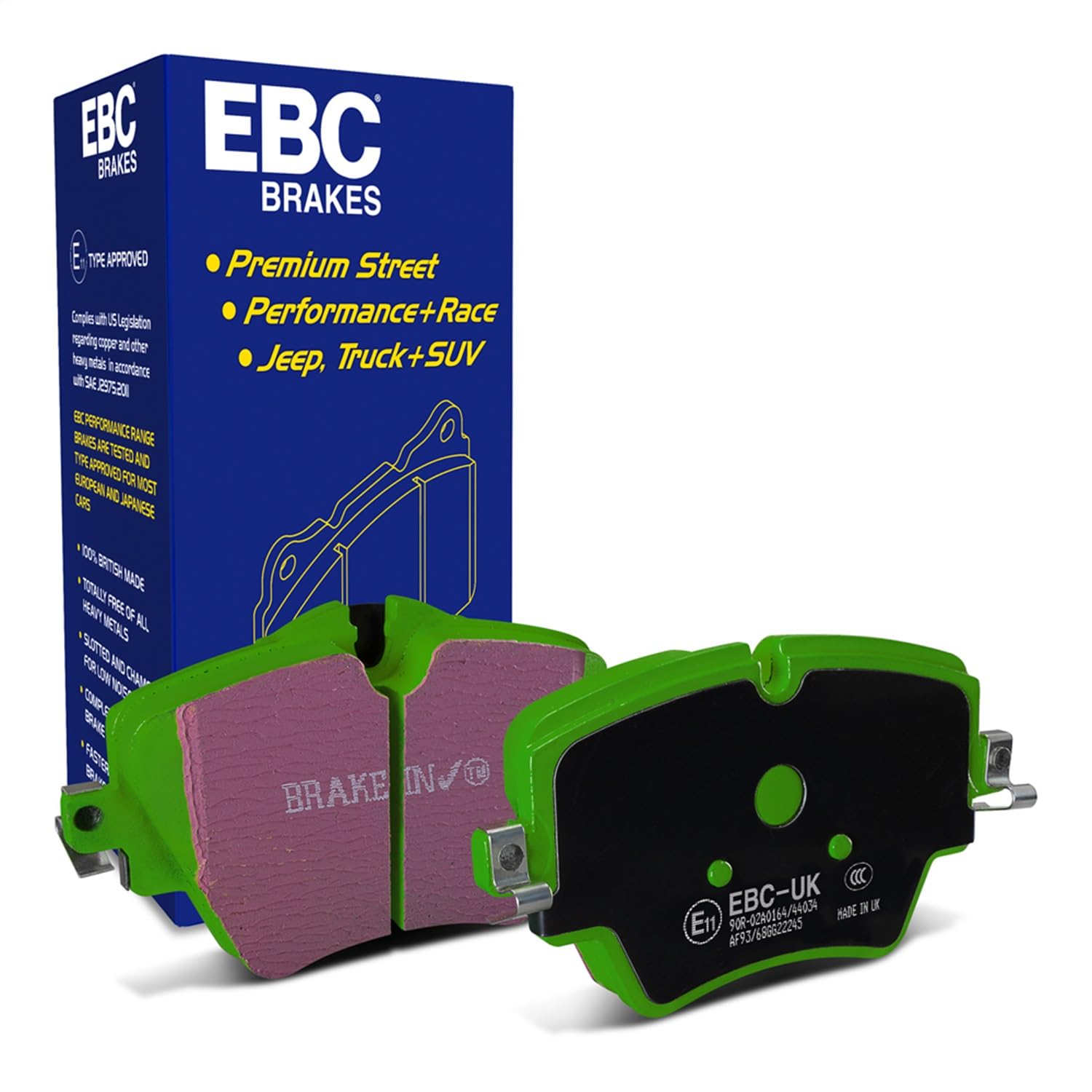 EBC Brakes DP22245 Greenstuff 2000 Series Sport Brake Pads - High Performance Braking for Sports Cars & Track Use