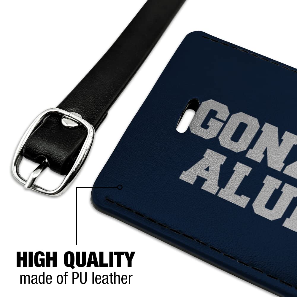 Gonzaga University Alumni Leather Luggage Tag - Personalized Rectangle Carry-On ID Tag for Travel Bags - Perfect for Graduation Gifts and Alumni Reunions