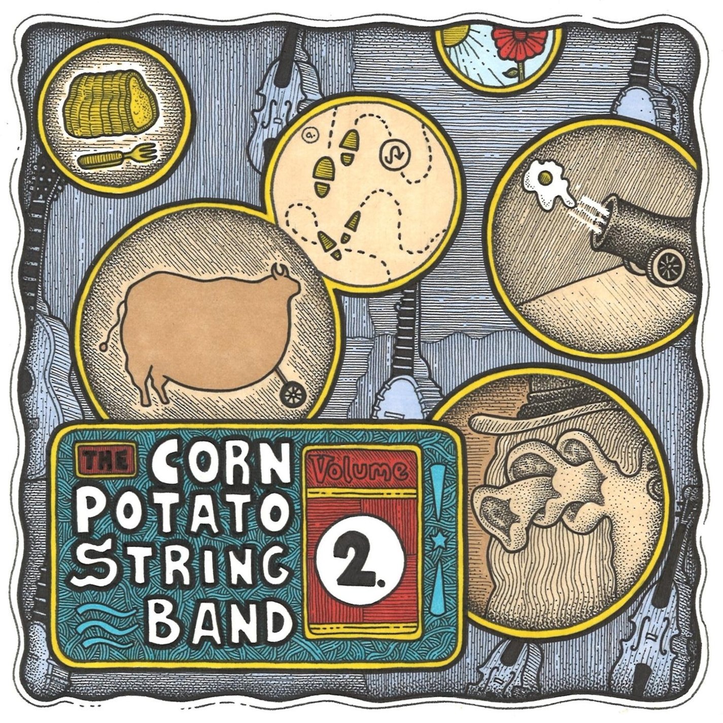 Corn Potato String Band 2 - Authentic American Folk Music CD - Perfect for Road Trips, Campfires & Relaxing Evenings