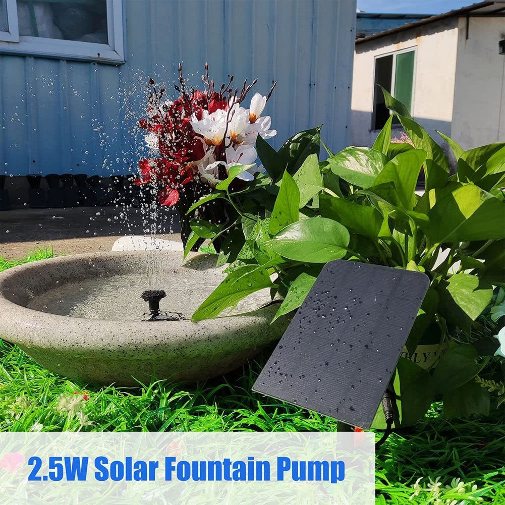 180L/H Solar Water Pump for Bird Bath, Garden Fountain, Backyard Pool - Outdoor Solar Powered Fountain Pump with 4 Nozzles - Perfect for Patio, Pond & Yard Decor