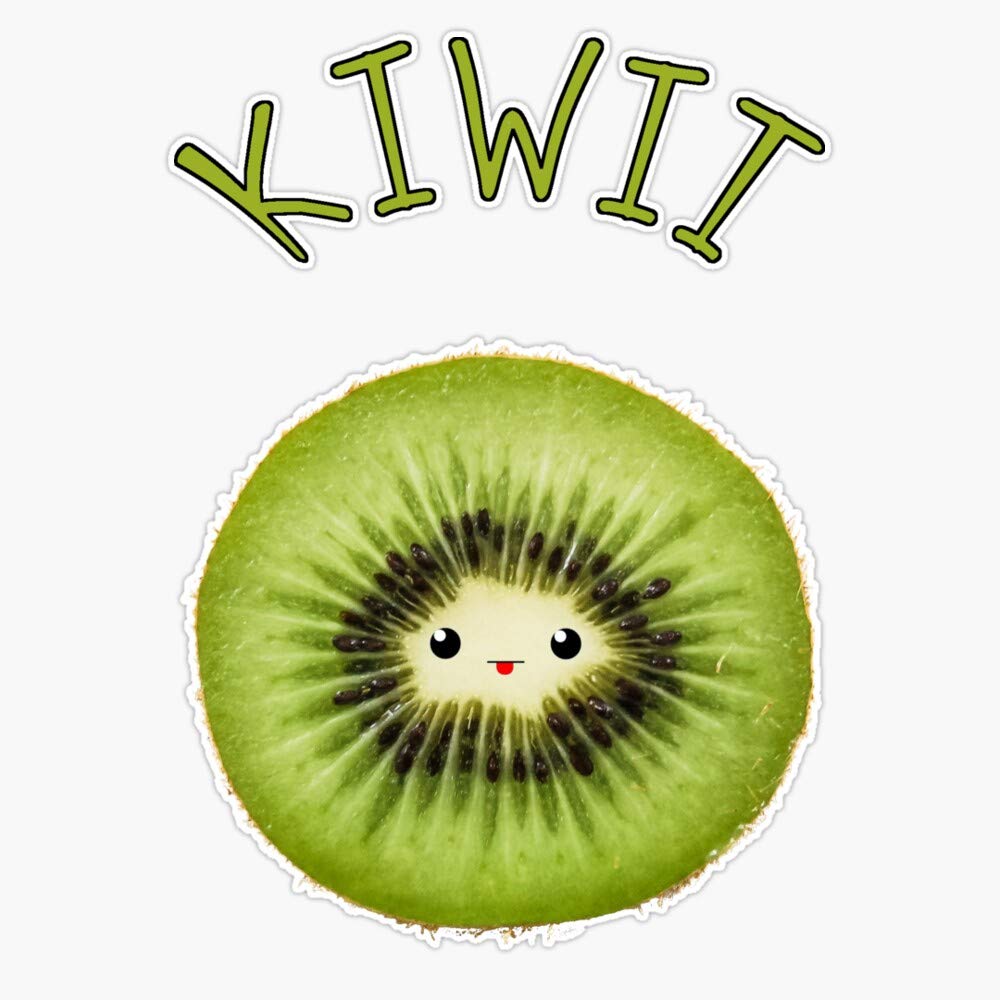 Kawaii Kiwi Vinyl Sticker - Waterproof 5 Inch Laptop Decal for MacBook, Notebook & Phone - Cute Aesthetic Laptop Accessories for Girls, Teens & Students
