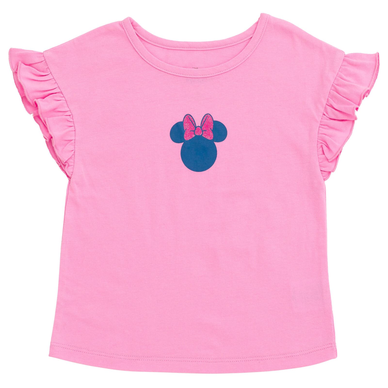 Disney Minnie Mouse Vintage Wash Denim Overalls & T-Shirt Outfit Set for Baby Girls (6-24 Months) - Cute Casual Playwear for Daycare & Family Outings