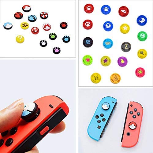 Analog Silicone Thumb Grip Set, Joystick Cap Cover for Nintendo Switch & Switch Lite Joy-Con Controllers - Ergonomic Non-Slip Design (4-Pack) - Perfect for Gaming, Travel, and Long Play Sessions