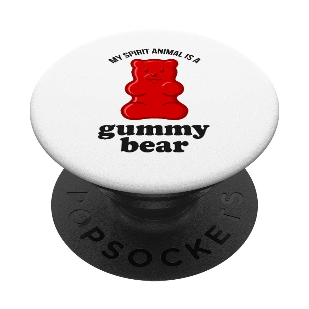 Funny My Spirit Animal Is A Gummy Bear PopSockets - Phone Grip & Stand for iPhone, Samsung & Tablets - Perfect for Work, Travel & Everyday Use
