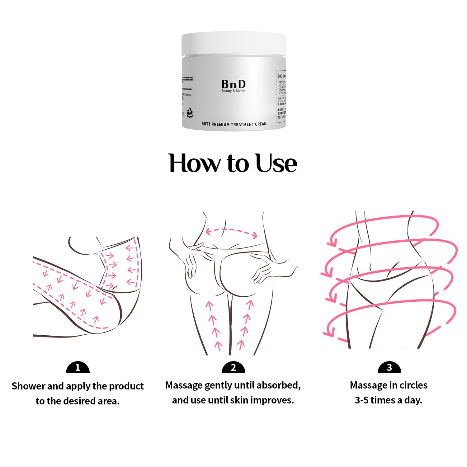 Premium Butt Treatment Cream - 3.5oz for Smooth & Glowing Skin | Perfect for Post-Workout Recovery & Daily Moisturizing