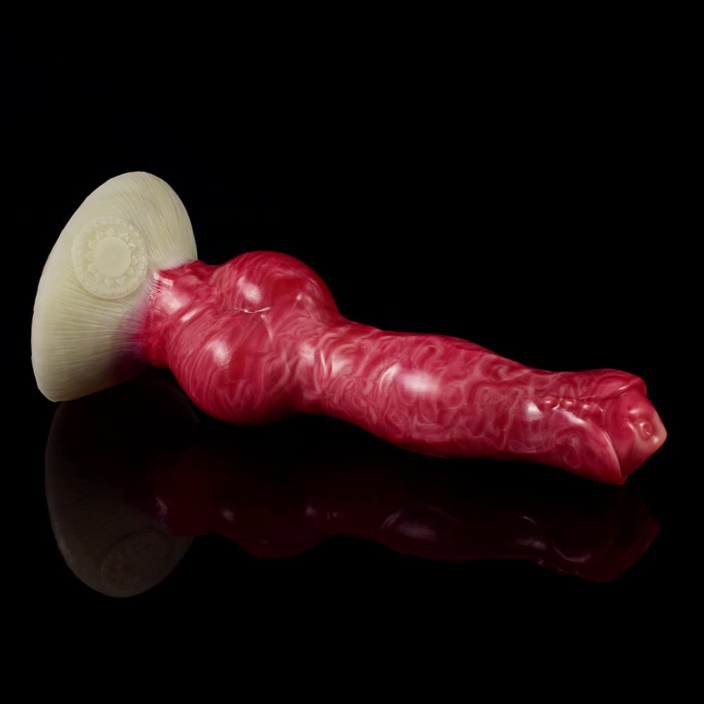 Premium Liquid Silicone Alien/Fido Dildo with Strong Suction Cup - Realistic BeHorny Adult Sex Toy for Solo Play & Couples Intimacy - Waterproof & Body-Safe for Shower, Bedroom & BDSM Scenes