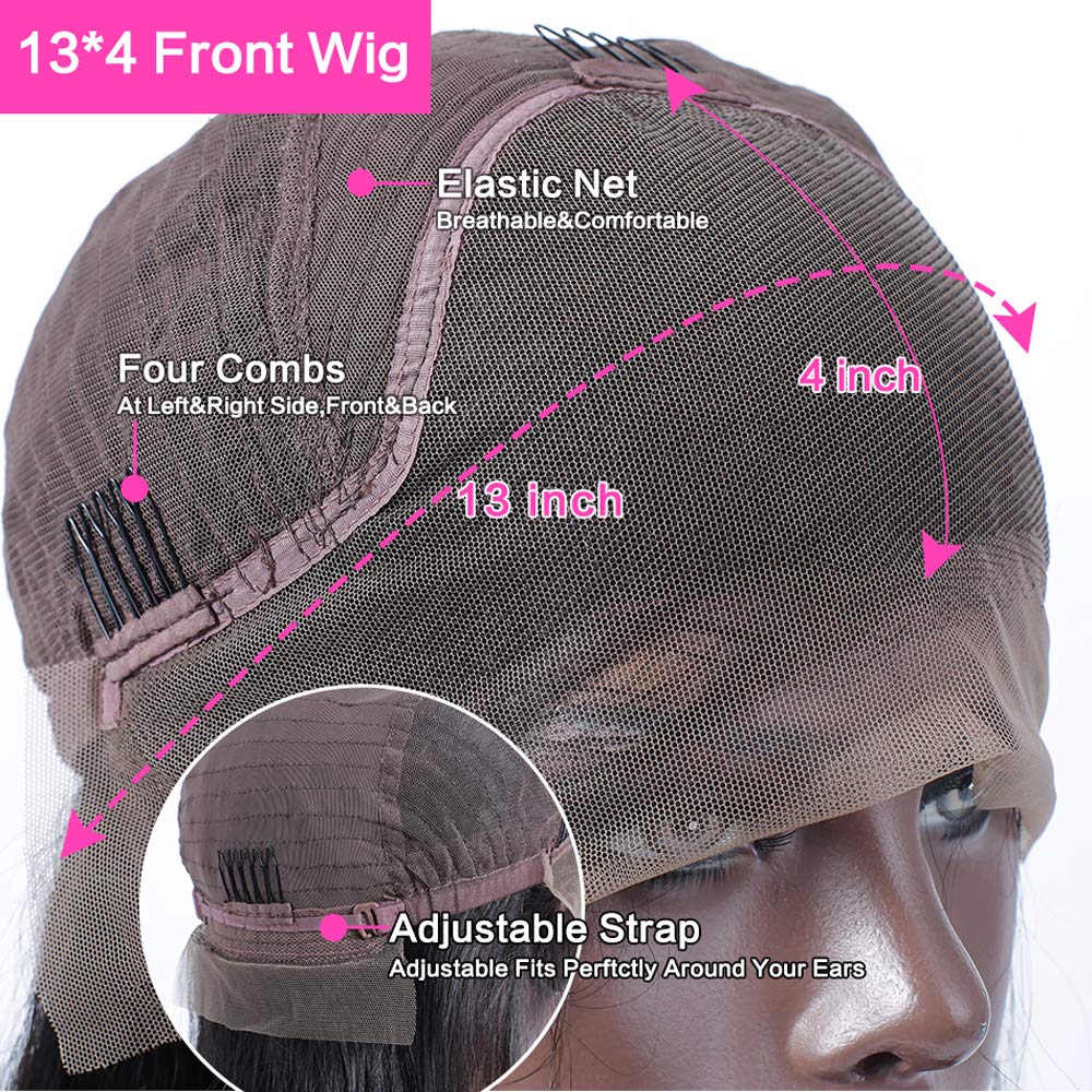 28 Inch Body Wave Lace Front Wig Human Hair - Long 13x4 HD Glueless Wigs for Women | Pre Plucked & Pre Cut | Perfect for Daily Wear, Parties & Cosplay