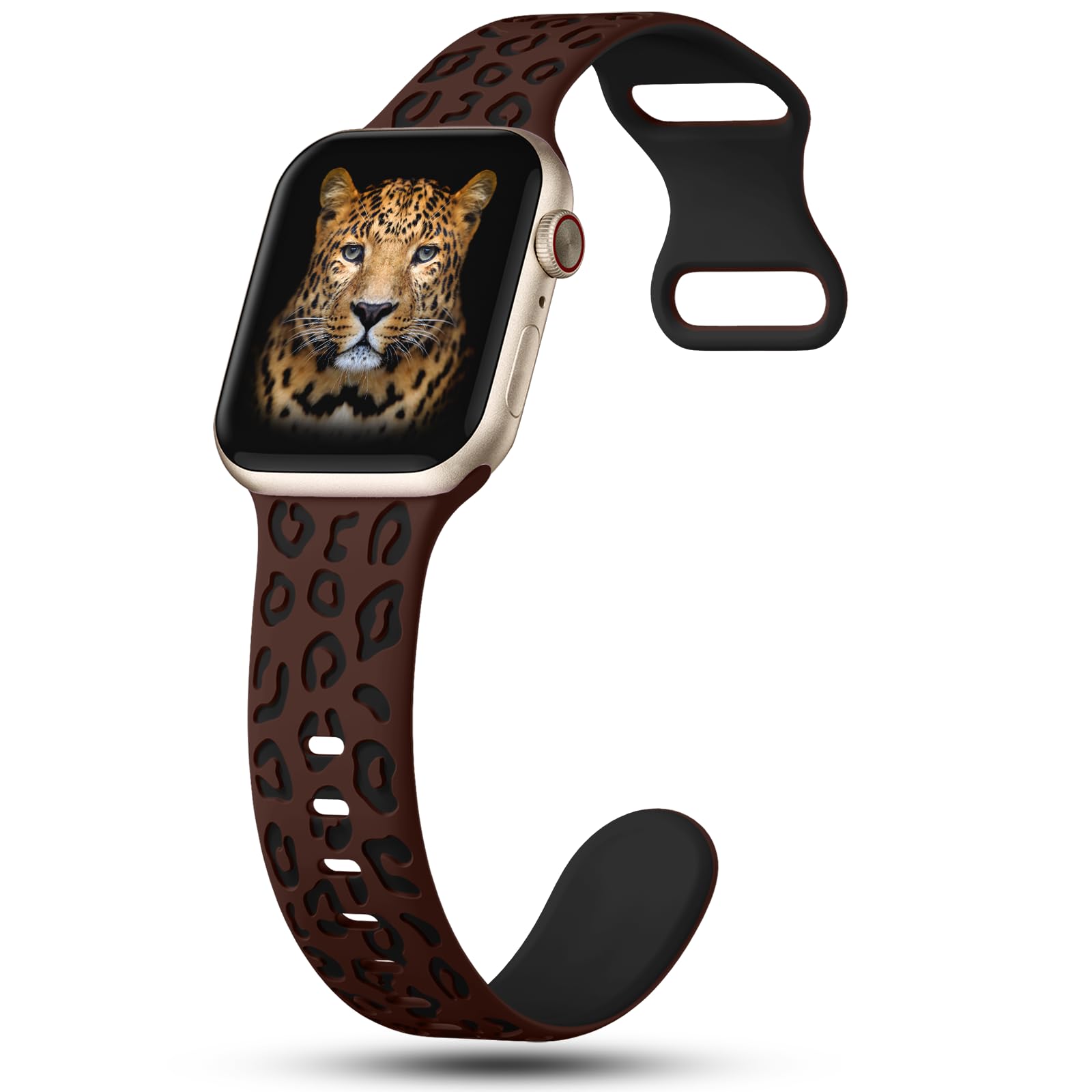3 Pack Leopard Print Apple Watch Bands - Soft Silicone Sport Strap Compatible with iWatch Series 10/9/8/7/6/5/4/3/2/1/Ultra & All Sizes 38mm 40mm 41mm 42mm 44mm 45mm 46mm 49mm - Fashionable Cheetah Design for Women - Perfect for Workouts, Running, Gym & Everyday Wear