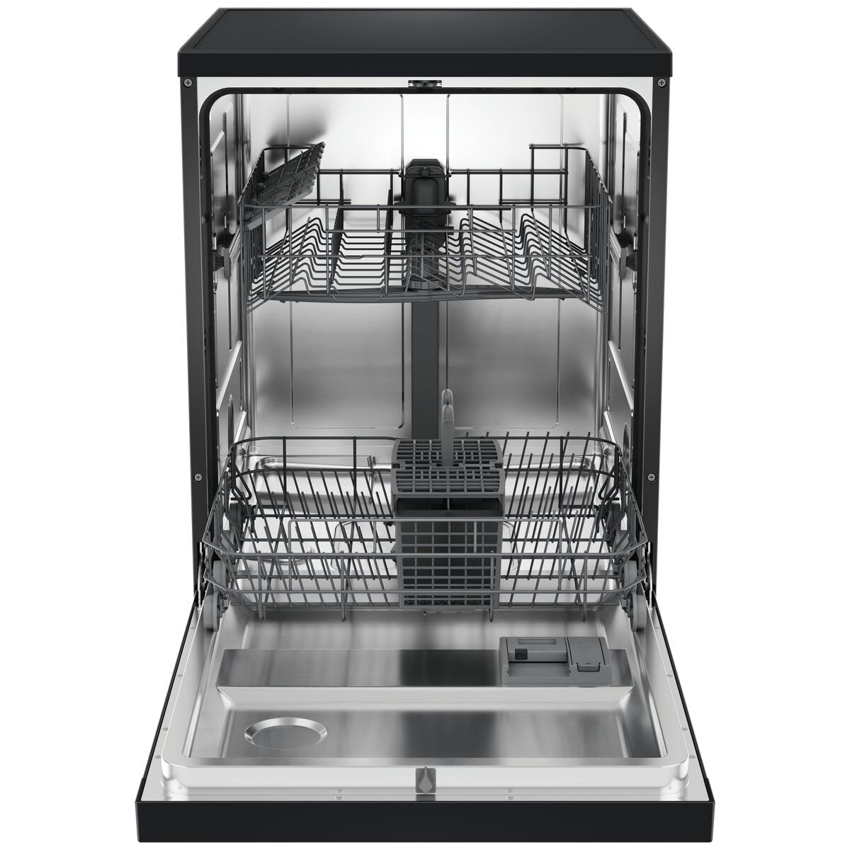 Haier 300 Series Freastanding Dishwasher - 24 Inch Built-In Black Stainless Steel (Model HDW13F0B1) | Energy Star Certified for Quiet Operation | Perfect for Small Kitchens & Apartments