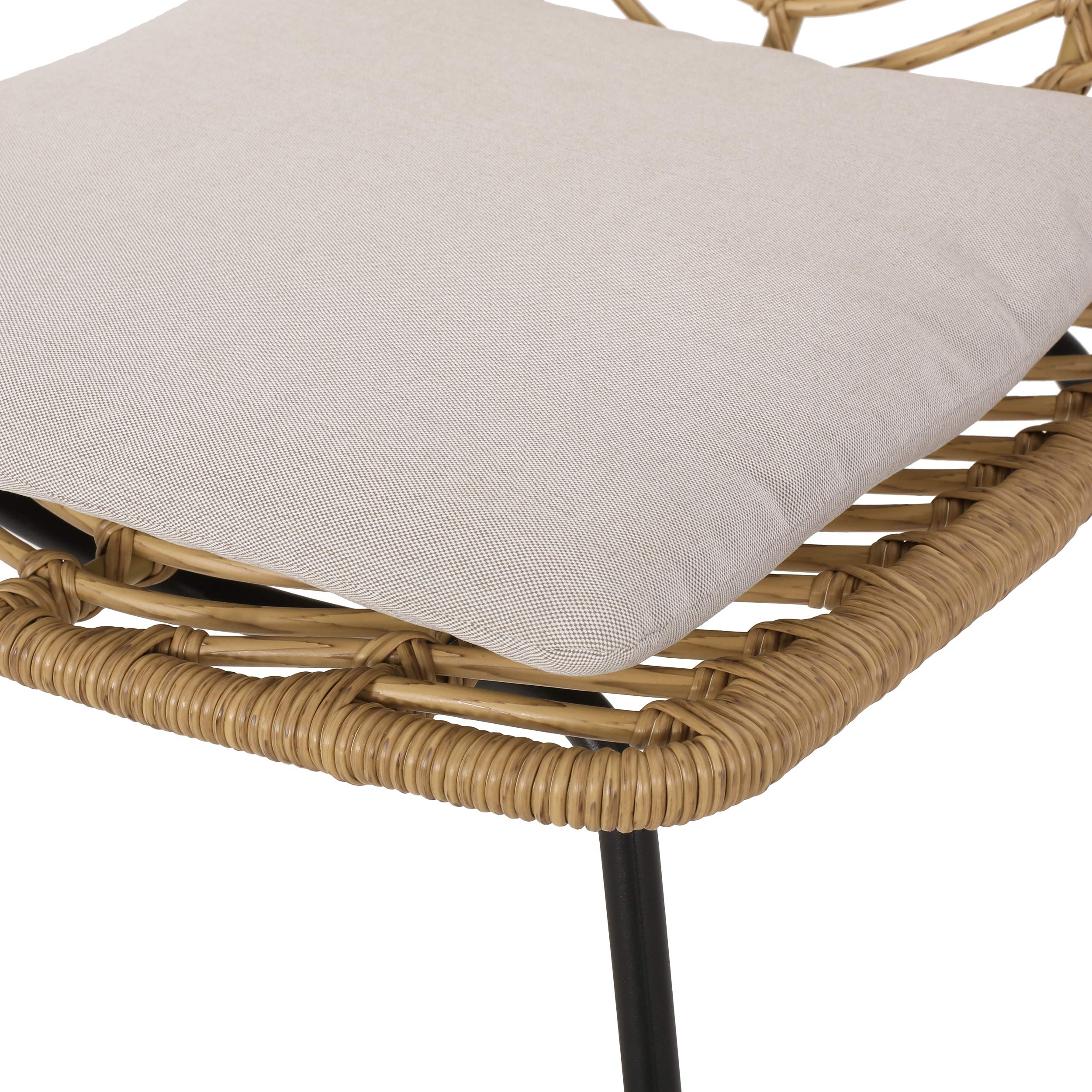 Christopher Knight Home Berrien Outdoor Wicker Chairs - Beige, Light Brown & Black - Patio, Garden, Poolside & Deck Seating Furniture for Relaxing