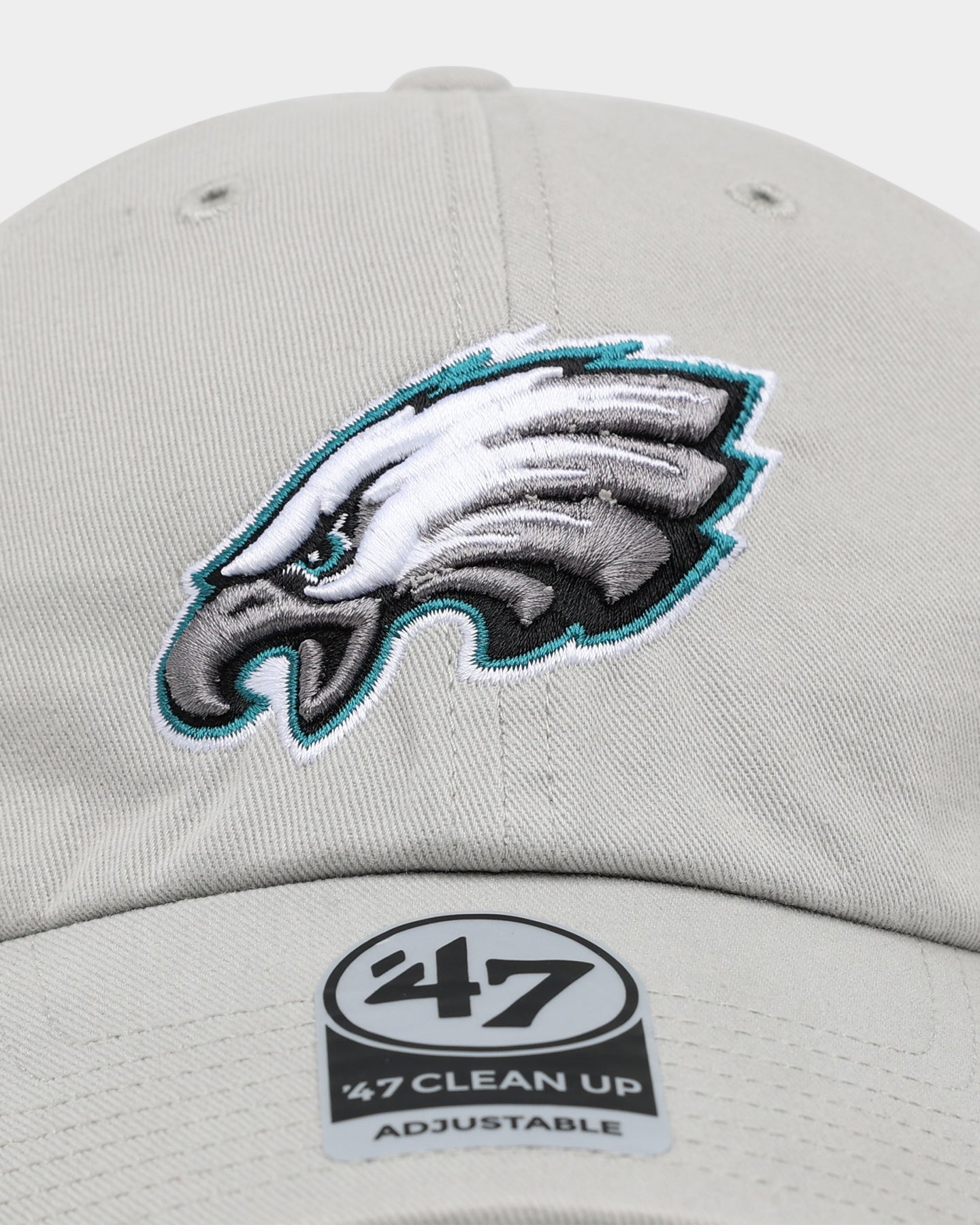 47 Brand Philadelphia Eagles 47 Clean Up Adjustable Strapback Hat - Grey NFL Fan Cap for Men & Women - Perfect for Game Day, Tailgating & Sports Events