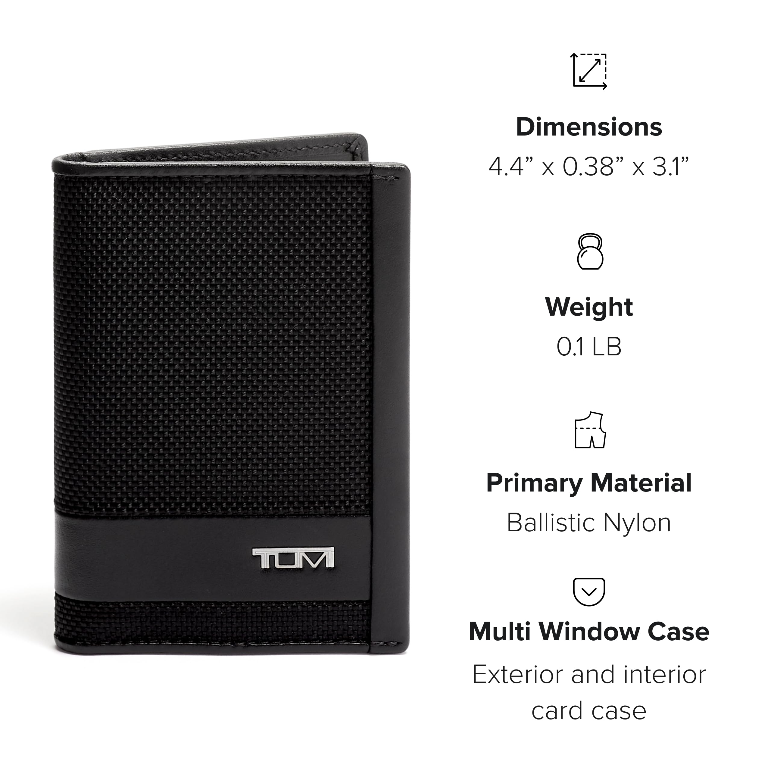 TUMI Men's Slim Leather Wallet - RFID Blocking Bifold Credit Card Holder for Travel & Everyday Use
