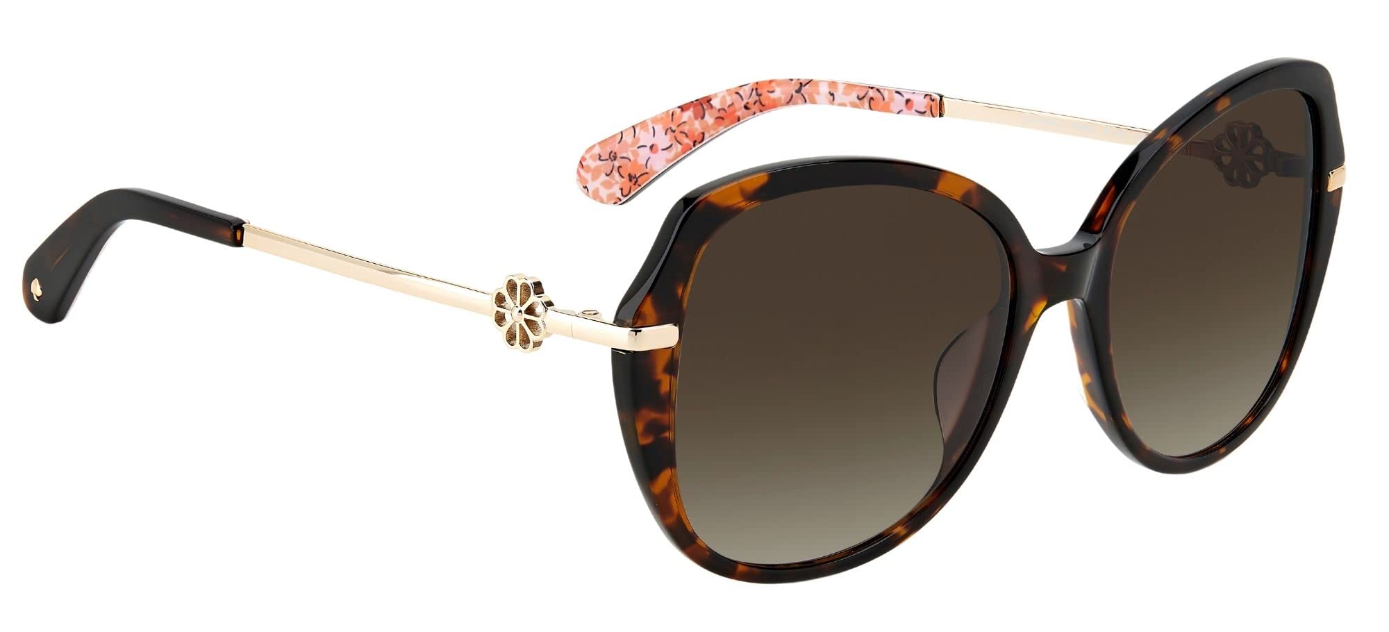 Kate Spade New York Women's Taliyah Square Sunglasses - Havana/Brown Gradient Lens (57mm) | UV Protection Fashion Sunglasses for Women | Perfect for Beach, Driving & Outdoor Activities