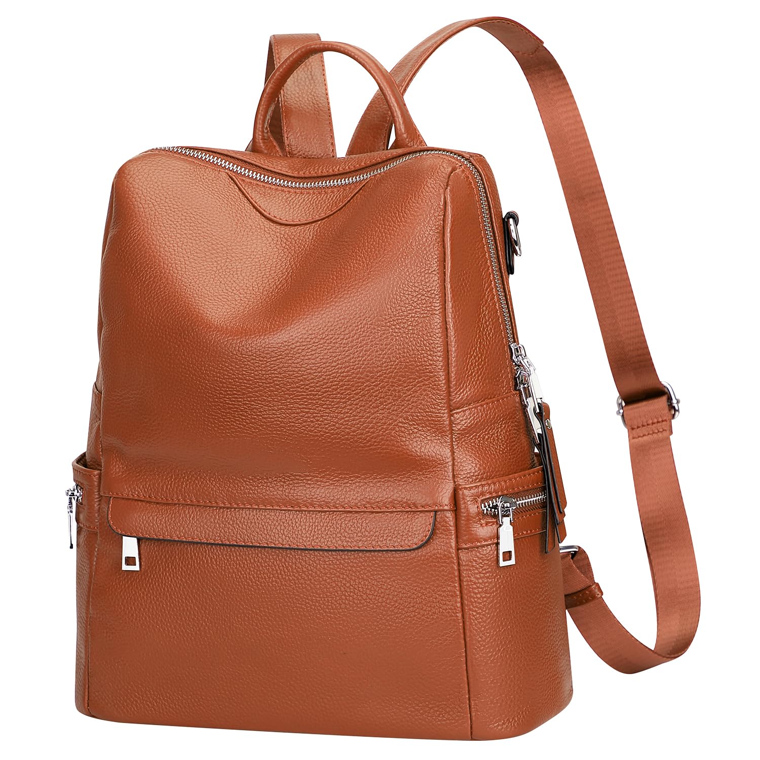 ALTOSY Genuine Leather Backpack for Women - Elegant Ladies Shoulder Bag Purse | Perfect for Work, Travel & College (Black)