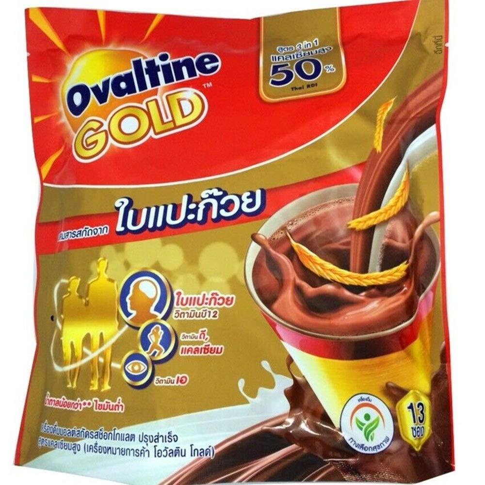 Premium Ovaltine Gold Ginkgo Leaves 3-in-1 Drink Mix - Nutritious Breakfast Beverage for Energy & Focus - Perfect for Mornings, Office or Study Sessions