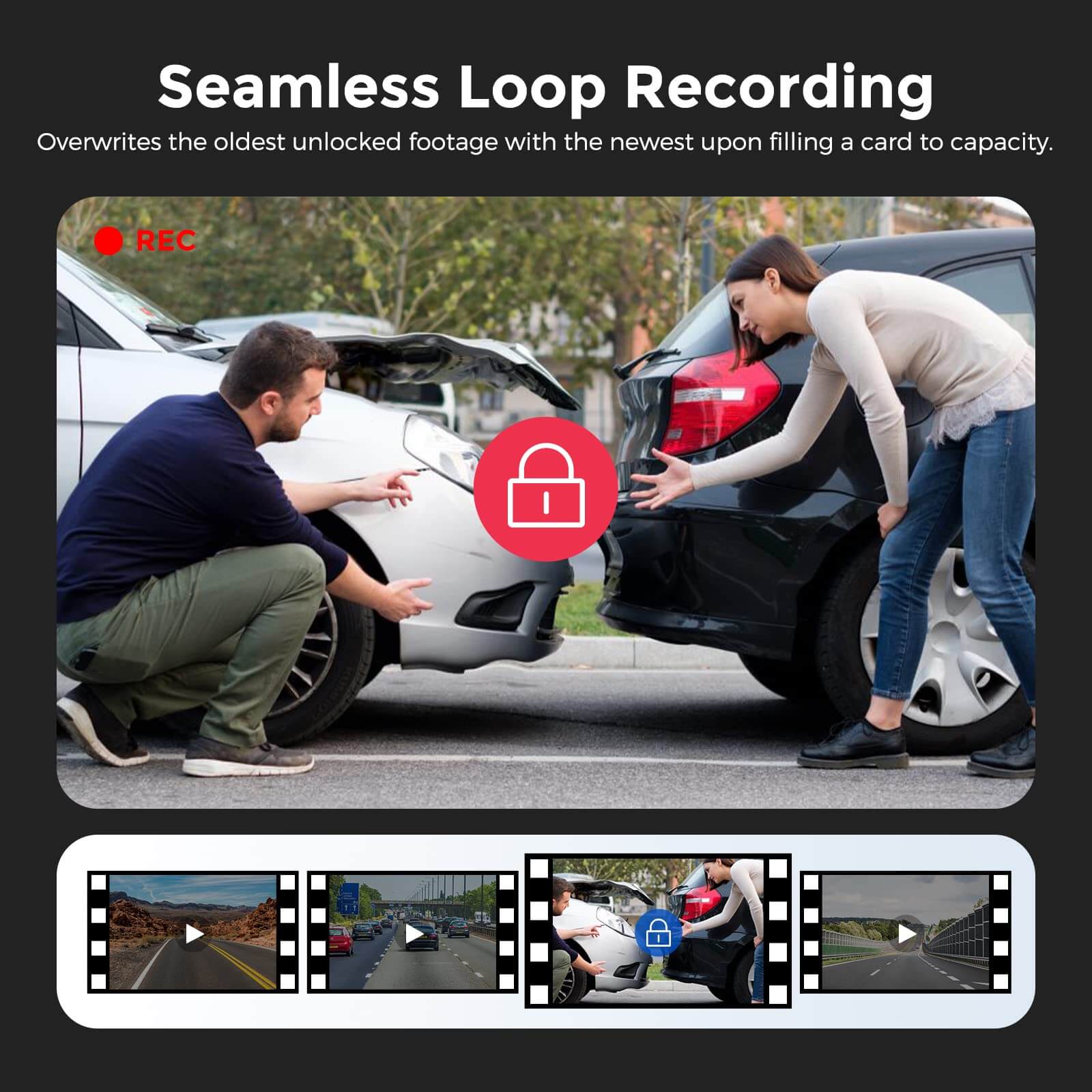 LINGDU LD02 1CH 5K Dash Cam with 3