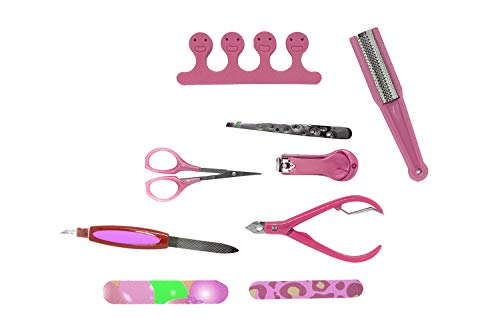 Professional 9-Piece Stainless Steel Manicure Set - Nail Clippers, Scissors & Grooming Tools Kit for Men & Women | Perfect for Home, Travel & Salon Use