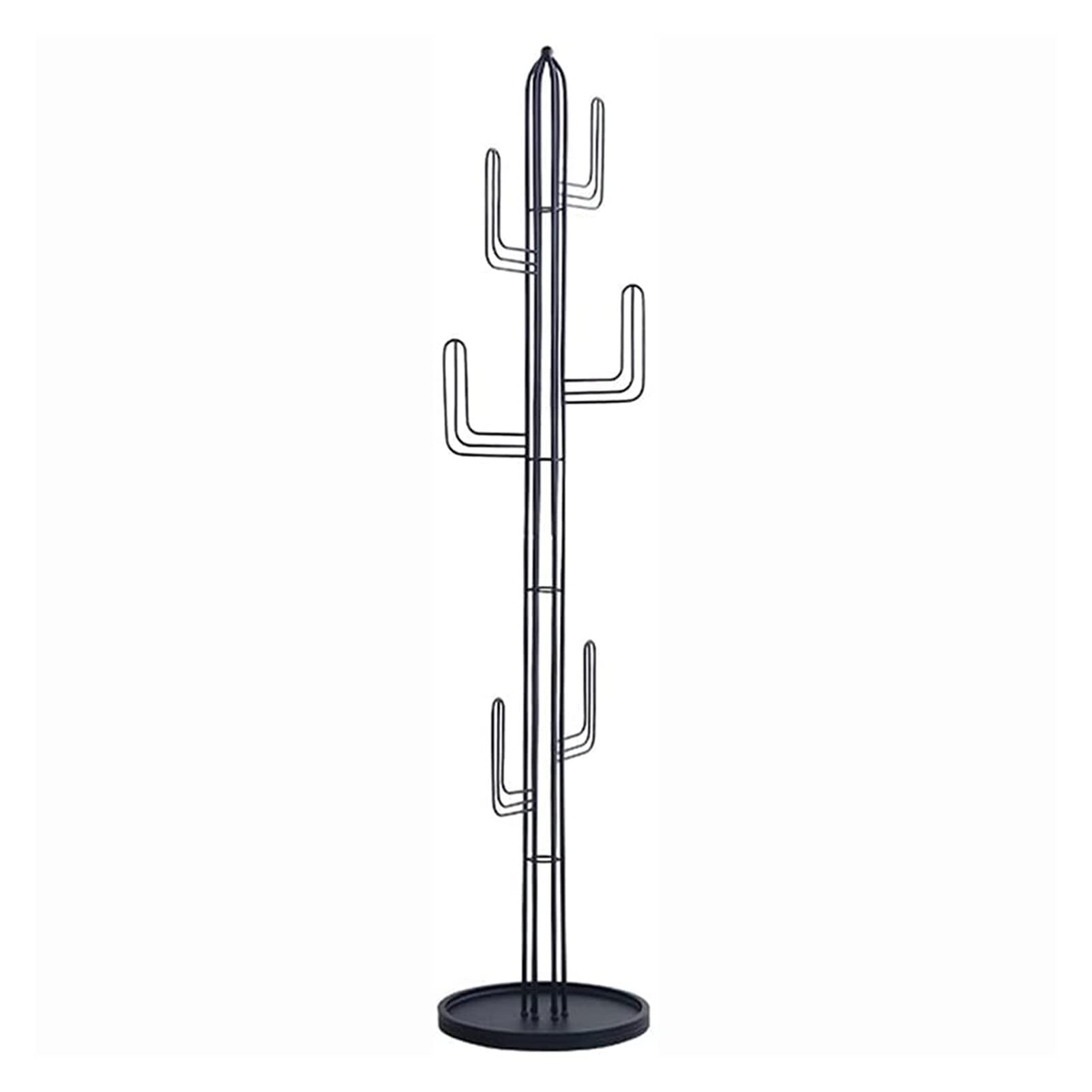 CHENLIANG 2022 Metal Coat Rack - Freestanding Cactus Design Hat & Coat Hanger for Clothes, Handbags, Umbrellas & Accessories | Black | Perfect for Entryway, Bedroom & Office Organization