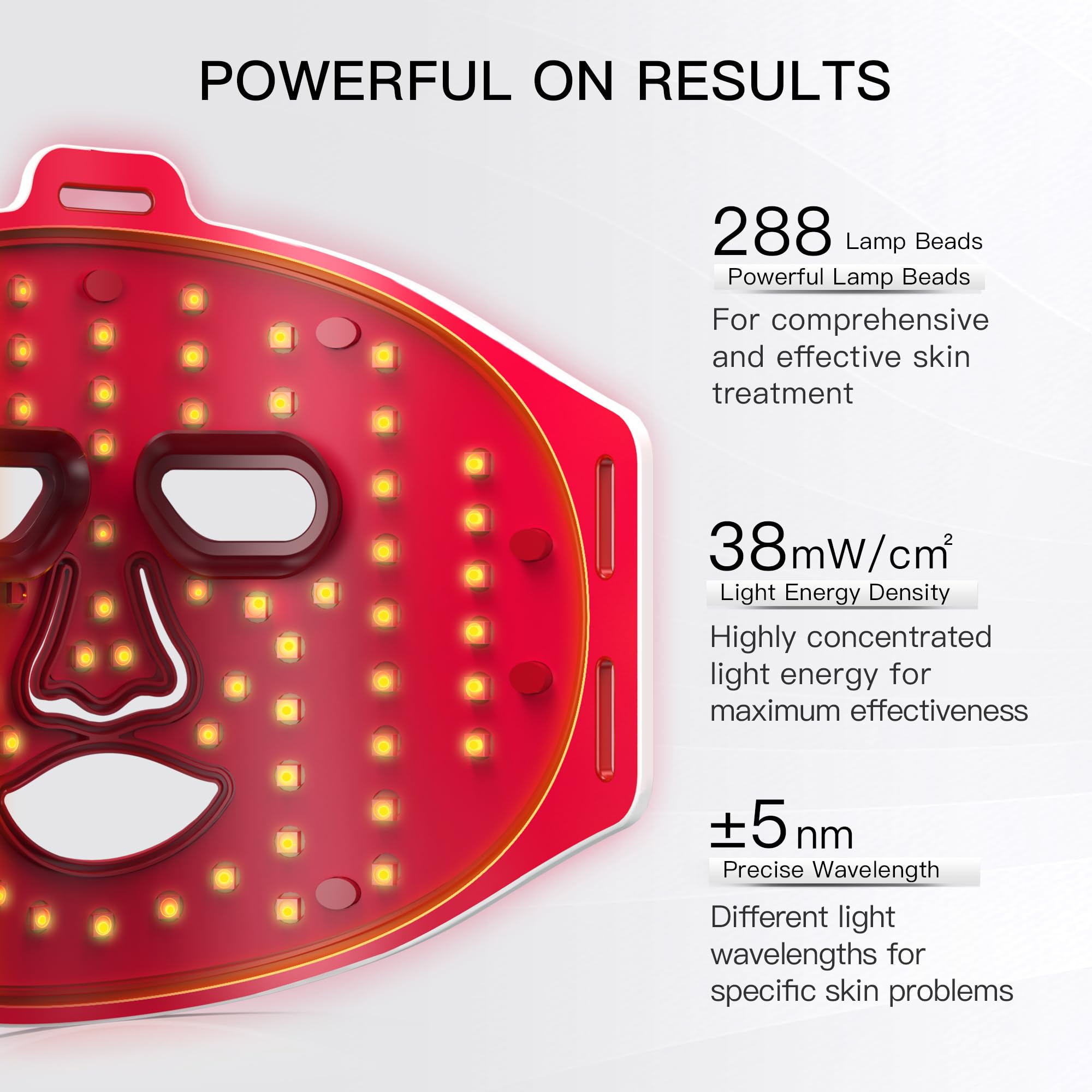 LED Face Mask Light Therapy - Near Infrared Red, Blue & Yellow Light Therapy Mask with Flexible Silicone for Home Skincare | Anti-Aging, Acne Treatment & Skin Rejuvenation | Perfect for Daily Facial Care & Spa Treatments