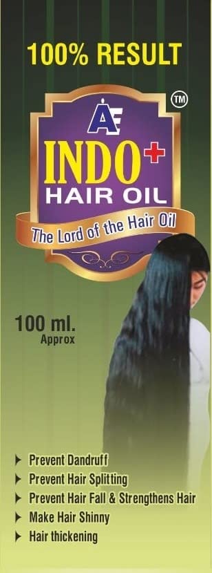 Indo+ Hair Oil for Growth & Shine - Natural Hair Care Treatment for Dry, Damaged Hair - Perfect for Daily Use, Styling & Scalp Massage