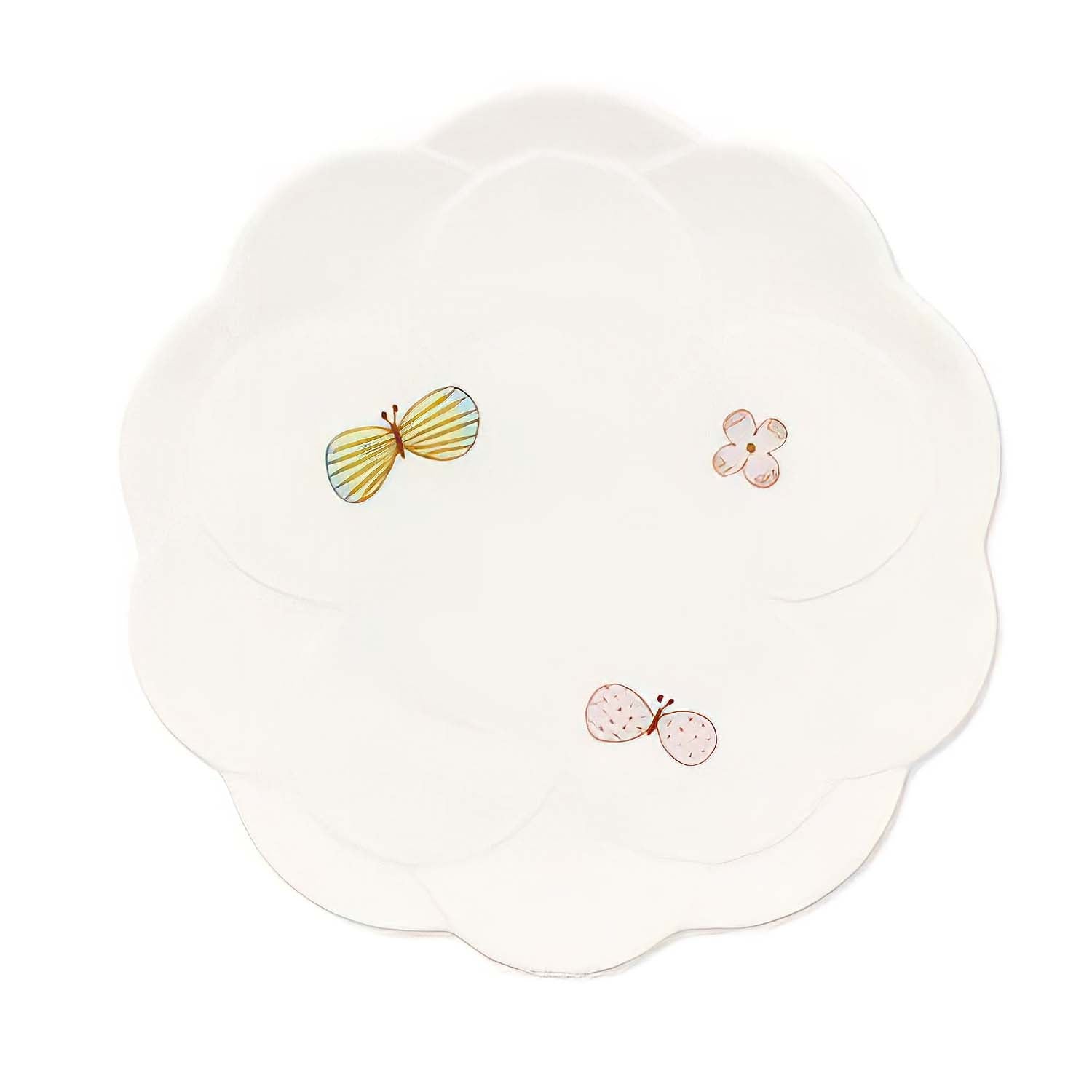 Harekutani Porcelain Butterfly Plate - Elegant Hand-Painted Japanese Dinnerware for Fine Dining & Home Decor - Perfect for Wedding Gifts, Tea Parties & Display Collections