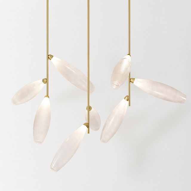 Italian Grape Glass Chandelier - Modern Designer Living Room Lamp for Bedroom, Study & Exhibition Hall - Elegant White Lighting for Home Decor & Dining Room Ambiance