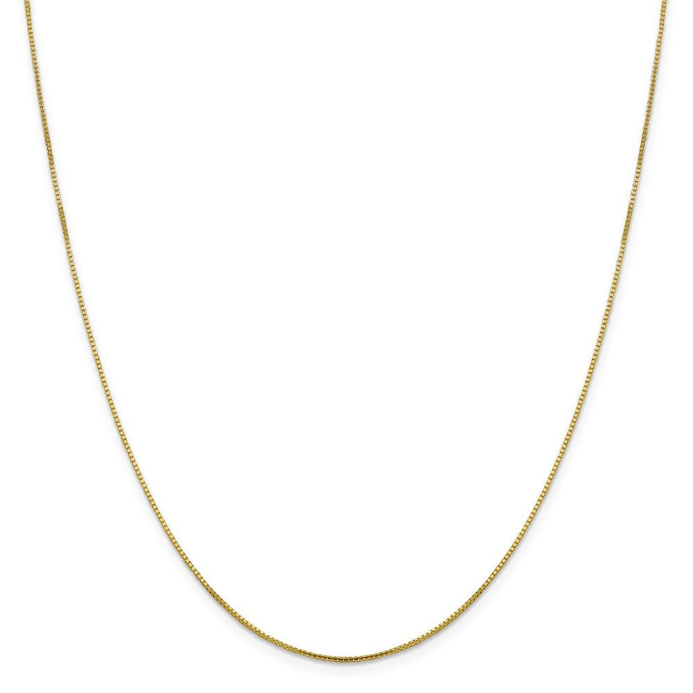10K Yellow Gold .95mm Sparkle Octagonal Box Chain Necklace for Women | Diamond2Deal Fine Jewelry | Perfect for Everyday Wear, Gift Giving & Special Occasions