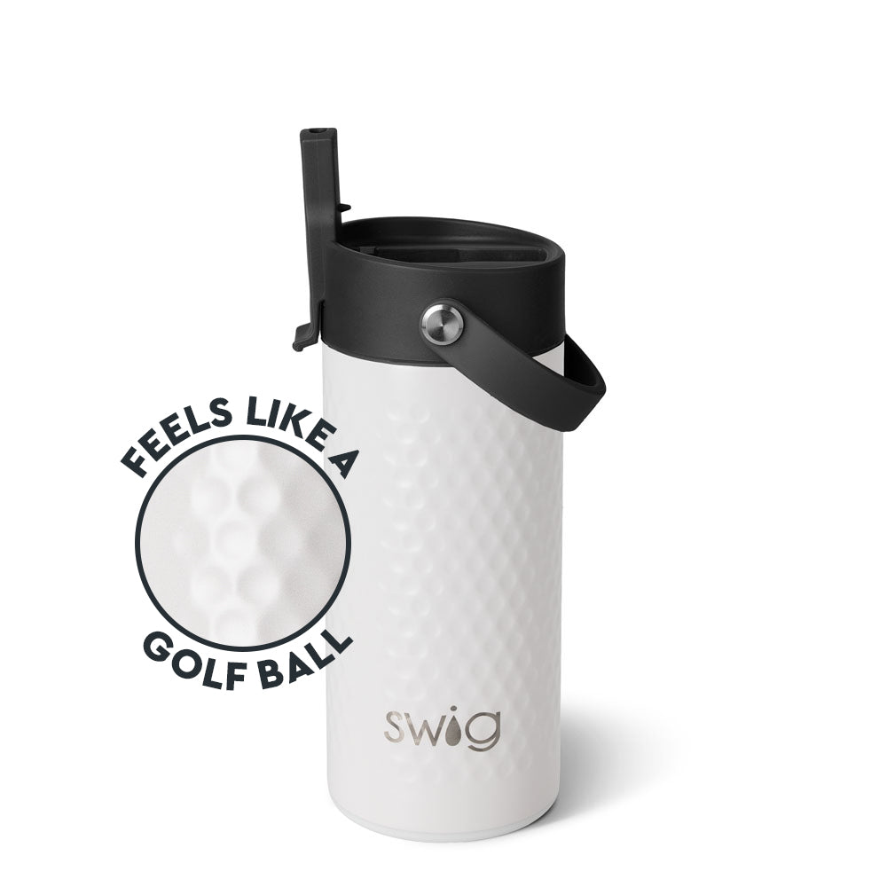 12oz Golf Ball Flip & Sip Slim Tumbler - Insulated Stainless Steel Travel Mug for Golfers, Office & Outdoor Activities