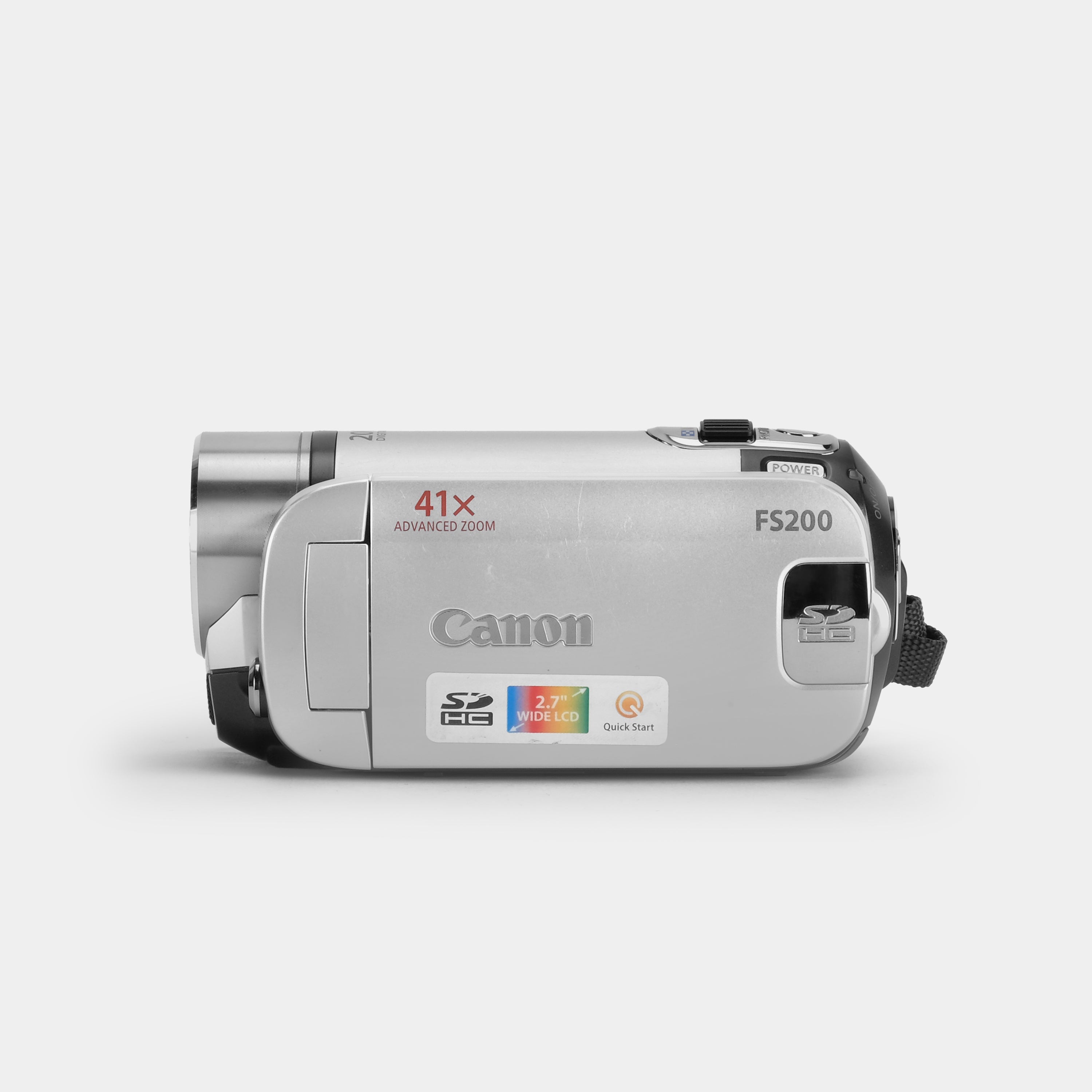 Canon FS200 Silver Digital Video Camcorder - Full HD 1080p, 32x Optical Zoom, Image Stabilization | Perfect for Travel Vlogging, Family Events & YouTube Content Creation