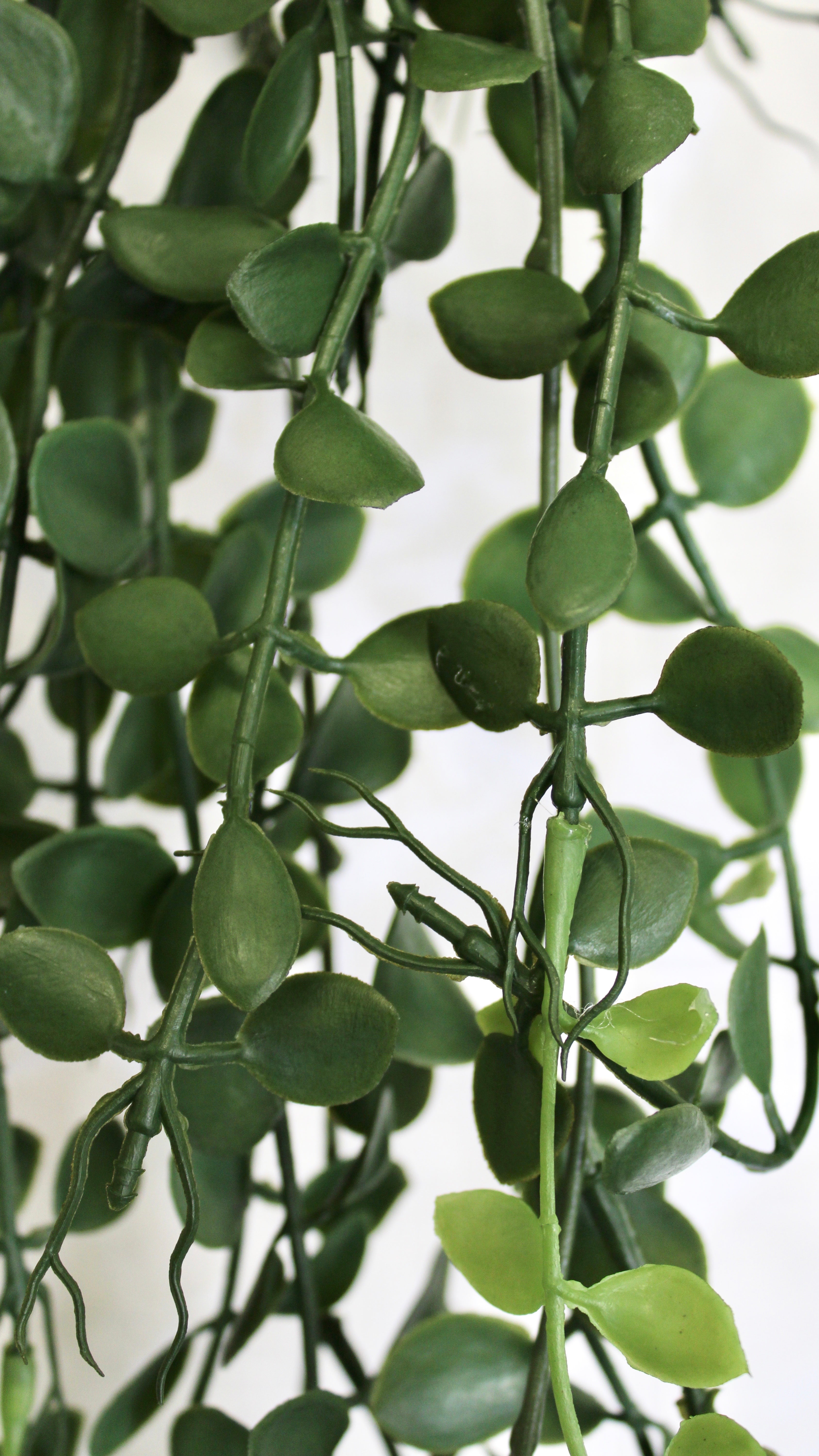 Button Leaf Hanging Bush - Artificial Greenery Decor for Home & Office - Perfect for Wall Decor, Wedding Centerpieces, and Indoor Plant Displays