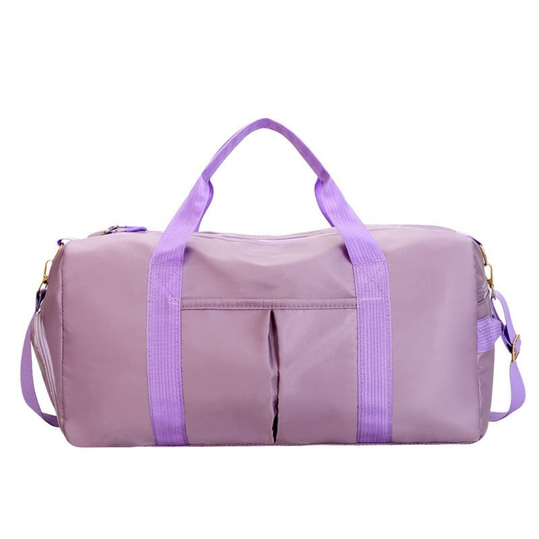 Universal Gym Shoulder Bag with Shoe Compartment - Large Size Dry Wet Separation Sports Bag for Men & Women - Perfect for Swimming, Beach, Workout & Travel (Lavender)
