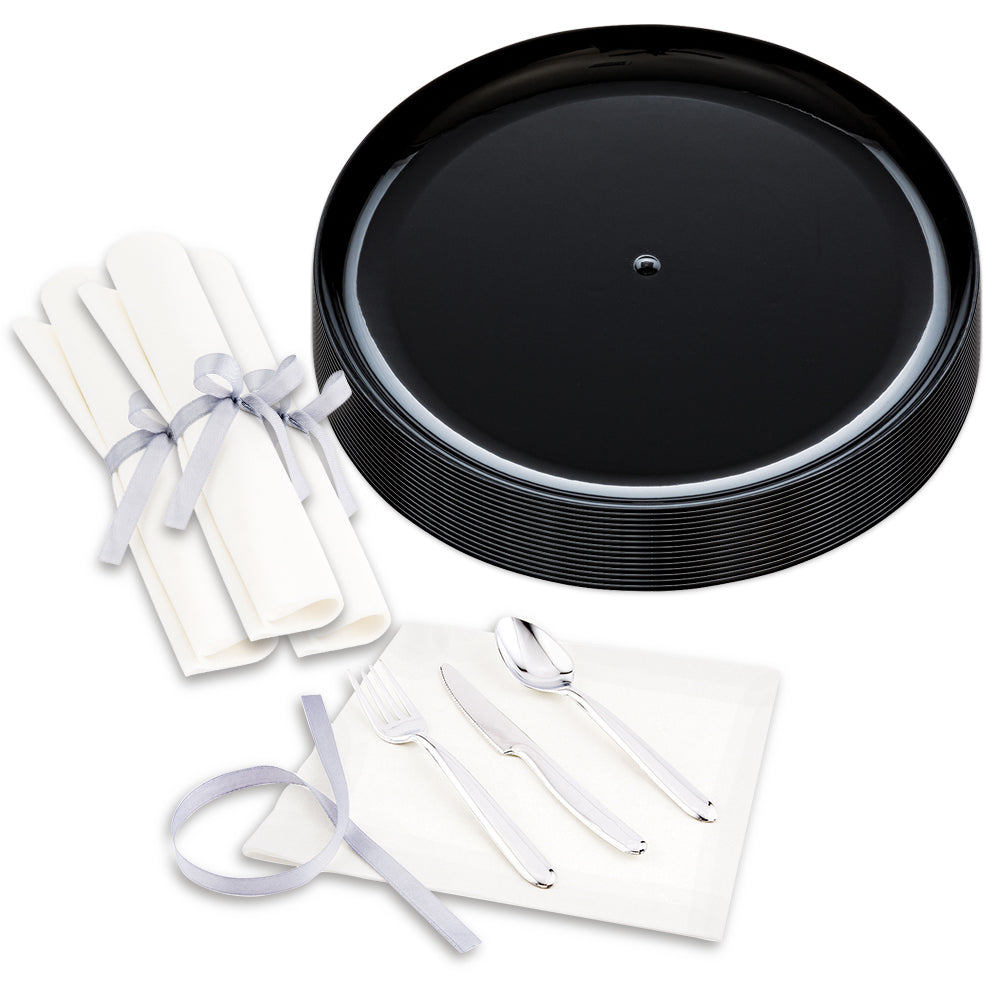 100-Pack Elegant Black 9