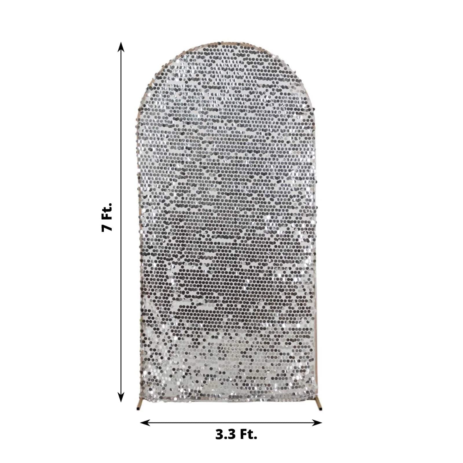 Sparkly Big Payette Sequin Fitted Chiara Backdrop Stand Cover - Elegant Party Decor for Weddings, Events & Photo Booths