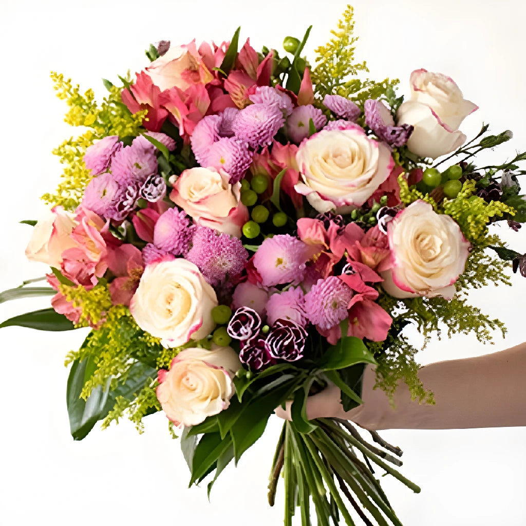 Fresh Flower Bouquet - Premium Hand-Tied Floral Arrangement for Weddings, Anniversaries & Home Decor | Long-Lasting Blooms for Gifts & Special Occasions